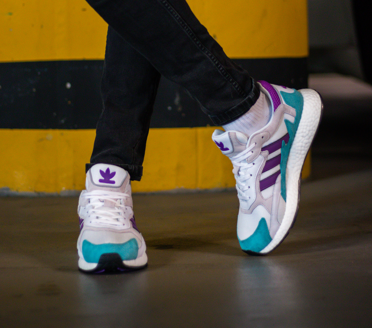 

Кроссовки мужские Adidas Tresc Run White Purple Aqua Адидас Треск Ран Разноцветные 43, Разные цвета