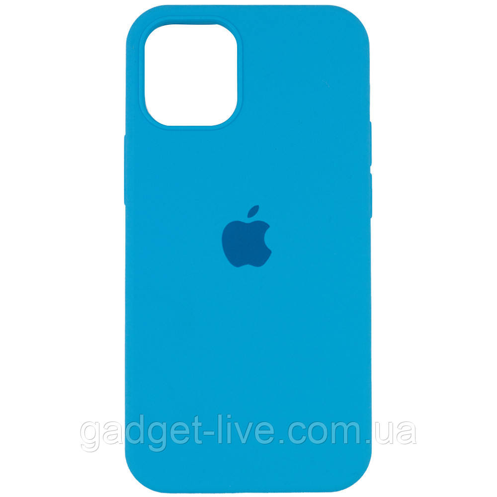 

Чехол Silicone Case Full Protective (AA) для Apple iPhone 12 Pro / 12 (6.1"), Голубой / blue