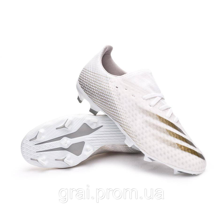 

Бутсы Adidas X Ghosted.3 FG/AG White/Metallic Gold/Silver Metallic, 213