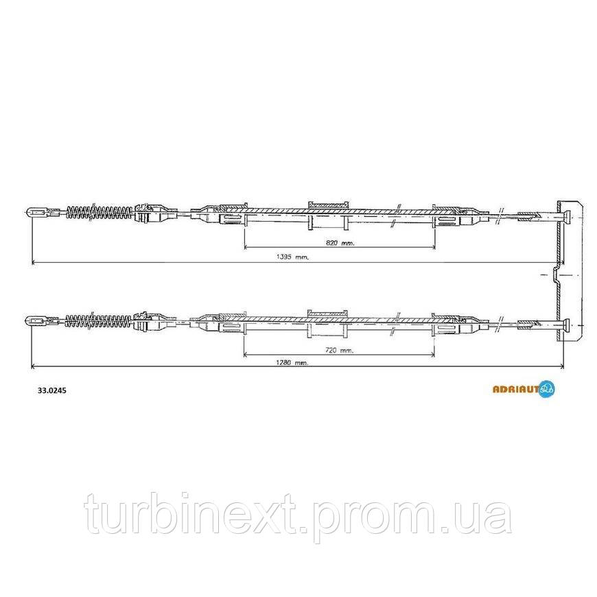 

Трос ручного тормоза OPEL Kadett E, Astra F