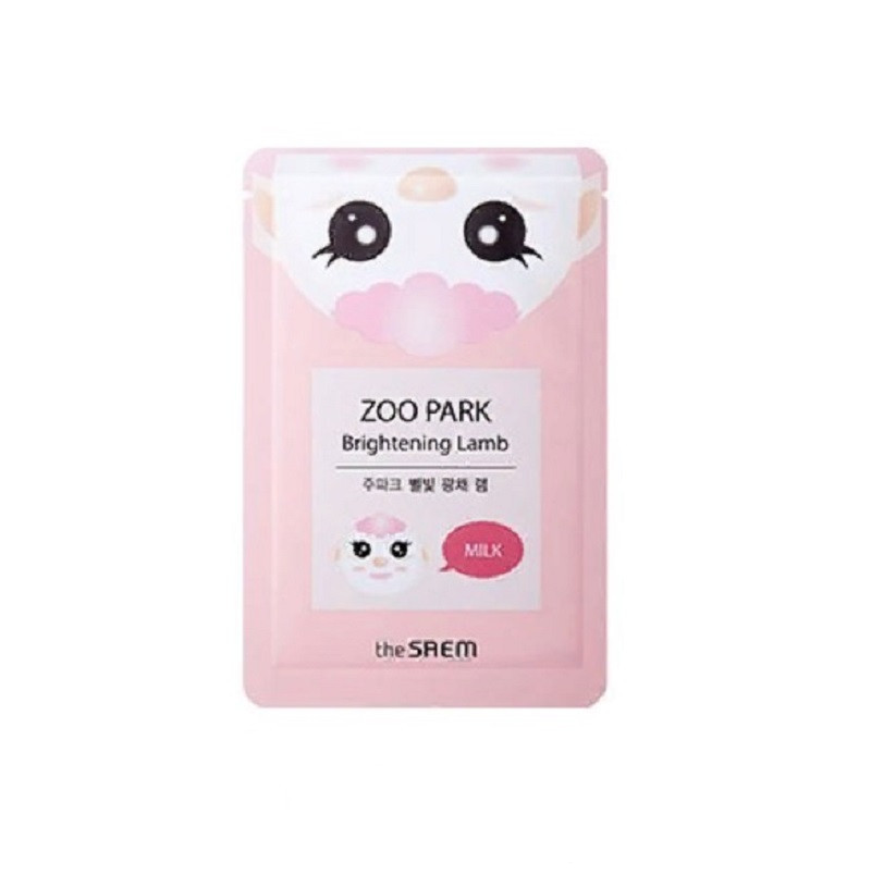 

Тканевая маска для лица с экстрактом козьего молока The Saem ZOO PARK Brightening Lamb 25 мл (8806164127797