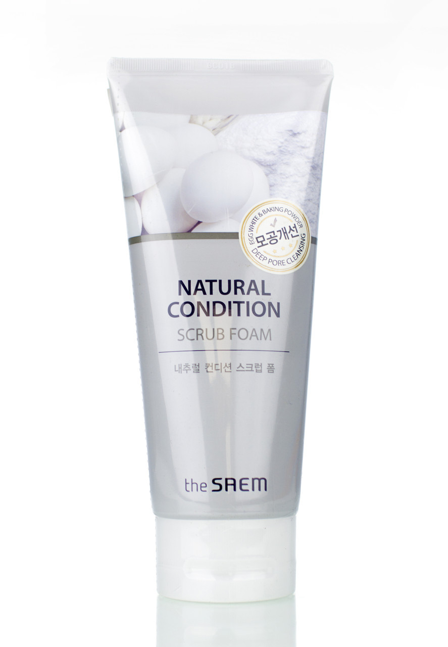 

Пенка для умывания The Saem Natural Condition Cleansing Scrub Foam Deep Pore Cleansing 150 мл (8806164163085)