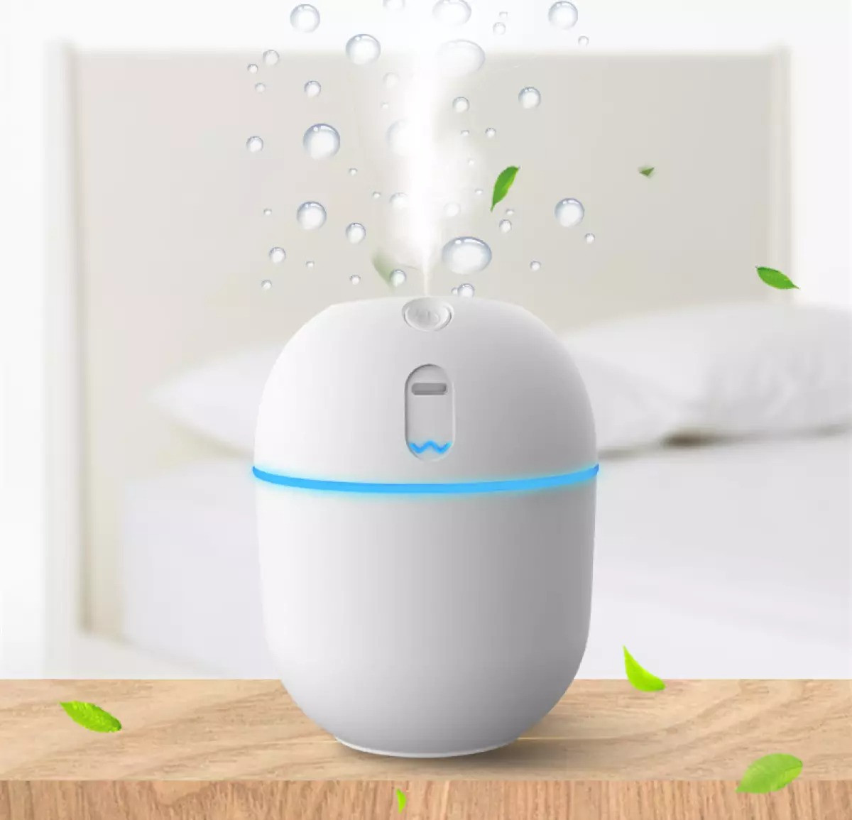 

Увлажнитель воздуха ультразвуковой Humidifier белый, портативный паровой увлажнитель | зволожувач повітря (AS)