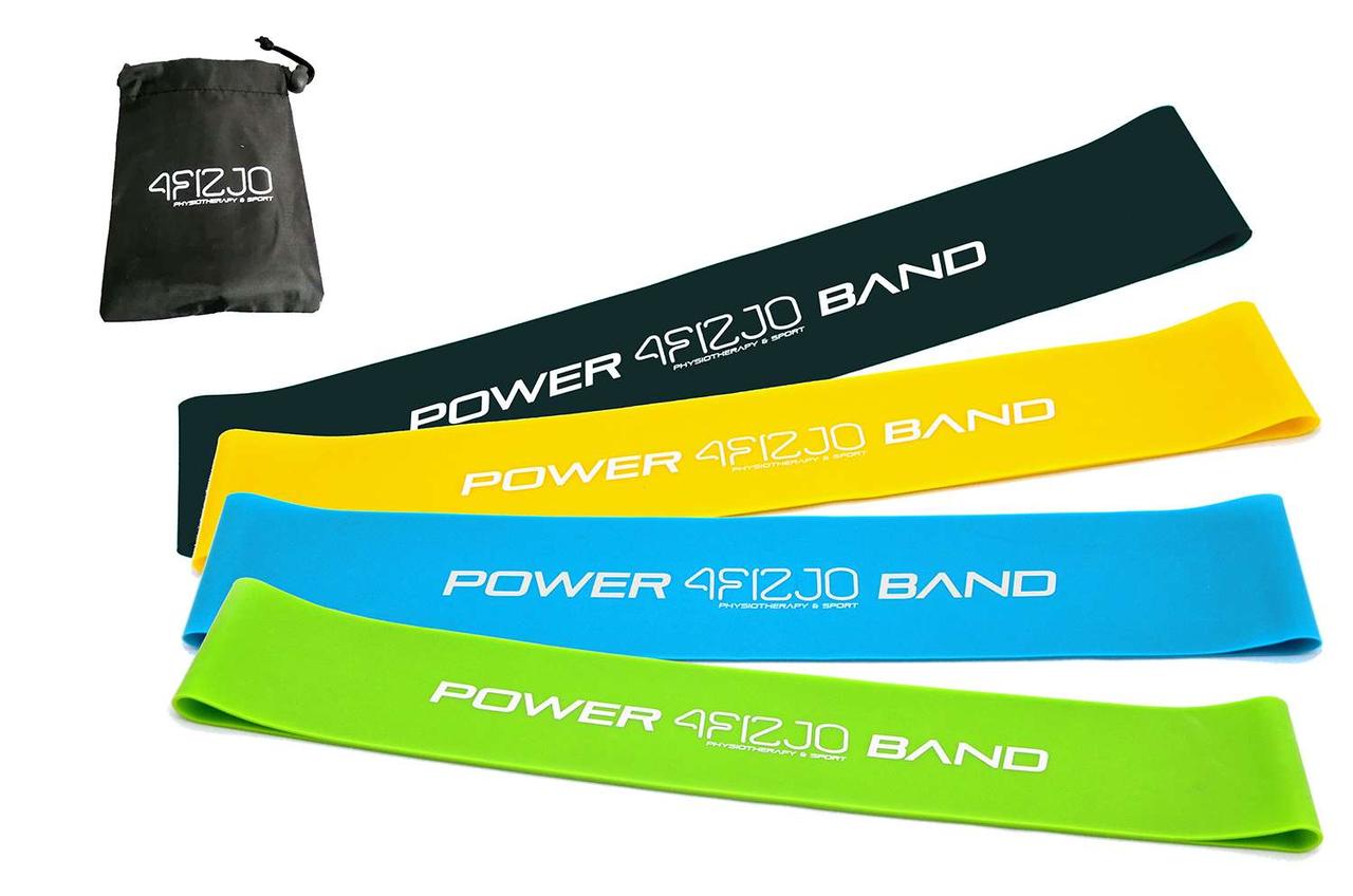 

Резинка для фитнеса и спорта, лента-эспандер эластичная 4FIZJO Mini Power Band 4 шт 4FJ1042 SKL41-227512