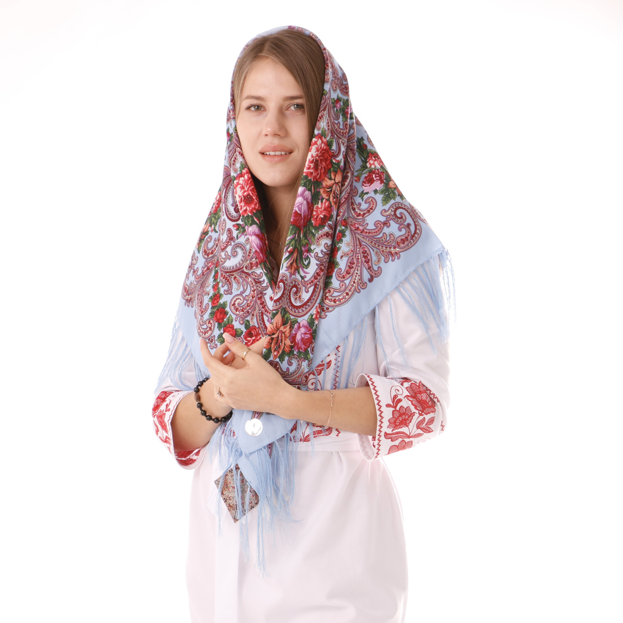 

Хустка вовняна блакитна т100/40, Голубой