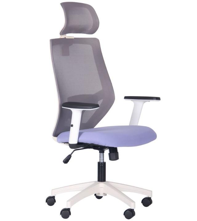 Кресло Lead White HR сиденье SM 2326/спинка Сетка HY-109 серая