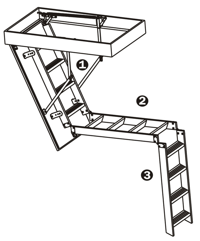 чердачная лестница оман | чердачная лестница трехсекционная