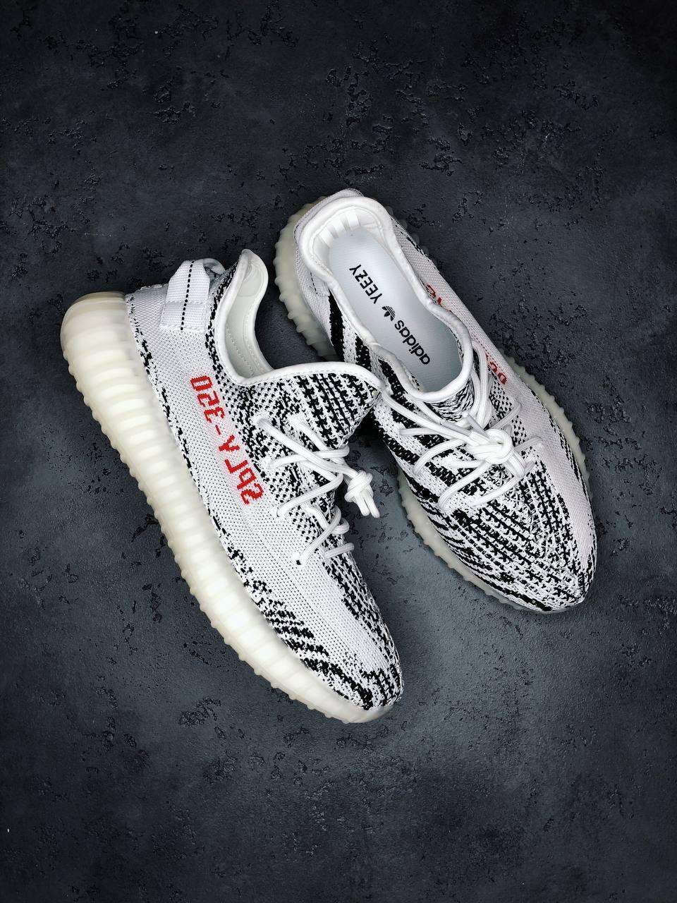 

Кроссовки мужские Adidas Yeezy Boost 350 V2 Zebra, Адидас Изи Буст 350, код IN-716 44, Серый