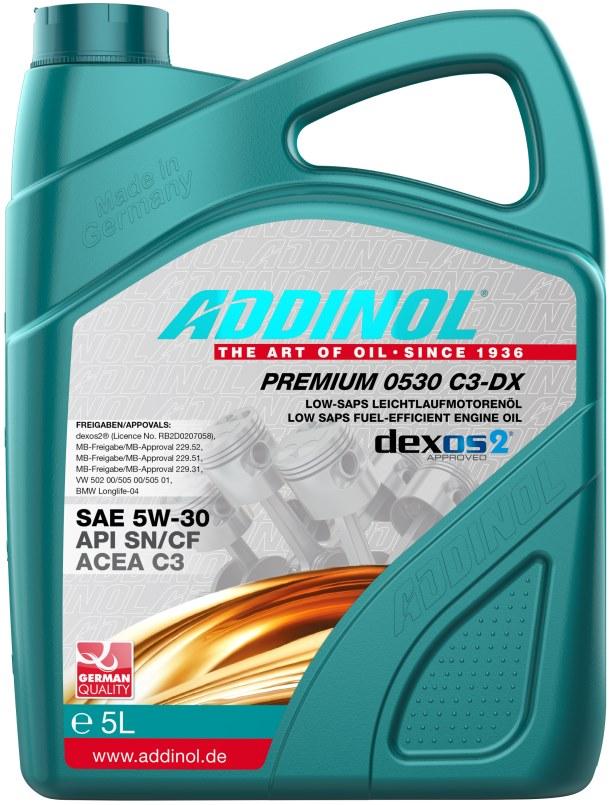 

Моторное масло Addinol 5w30 Premium 0530 C3-DX 5л