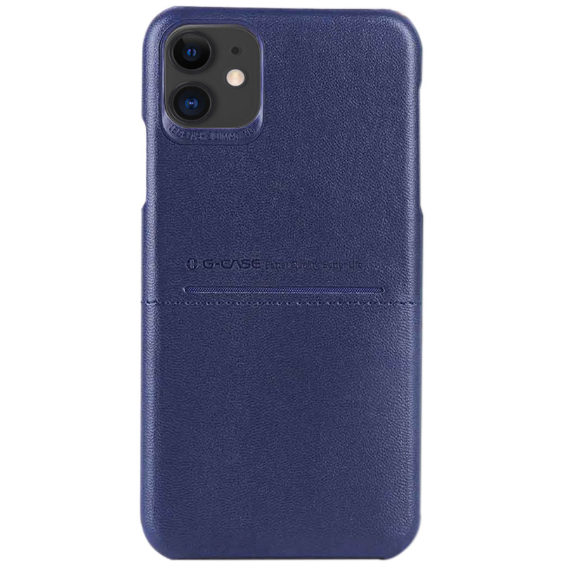 

Противоударный Защитный Кожаный Чехол - Накладка G-Case Cardcool Series для Apple iPhone 11 (6.1") с, Синий