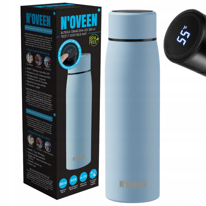 

Термобутылка с дисплеем Smart Noveen TB2217, Голубой