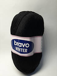 Пряжа для вязания Bravo winter (75% шерсть) черный
