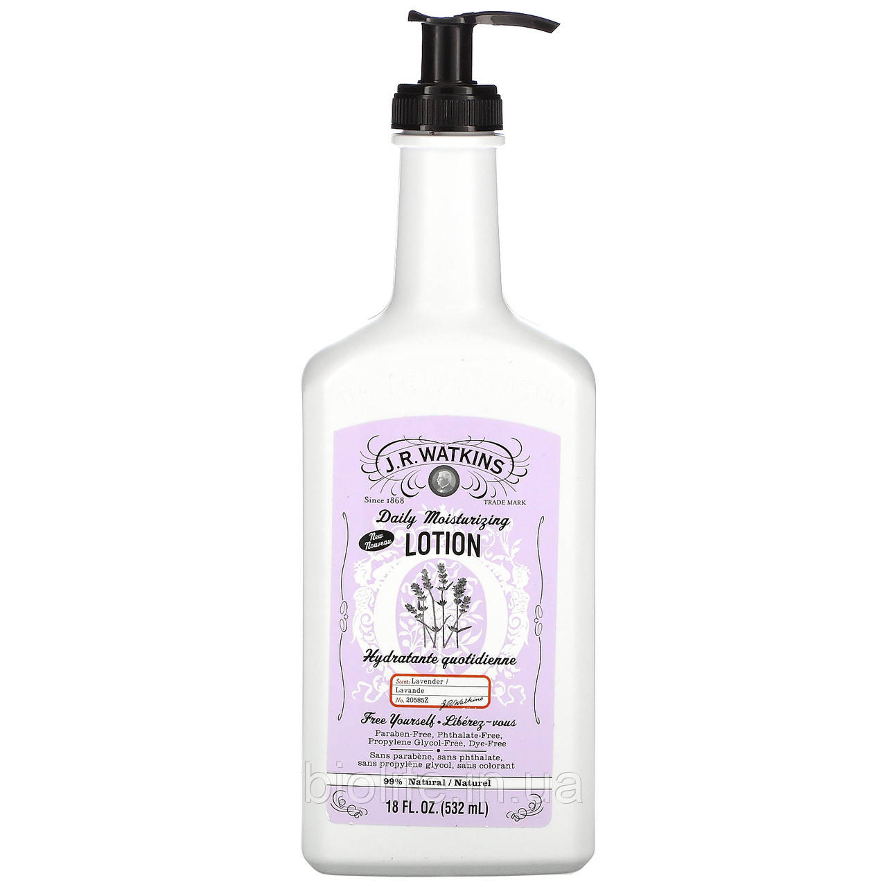 

J R Watkins, Daily Moisturizing Lotion, Lavender, 18 fl oz (532 ml