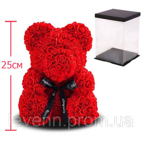 

Мишка из роз, 25 см KS Bear Flowers KS B1 Red SKL11-148567, Красный