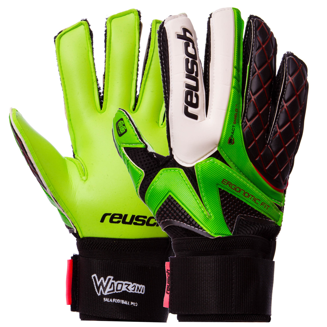 

Футбольные перчатки REUSCH черно-зелёные FB-853, 10