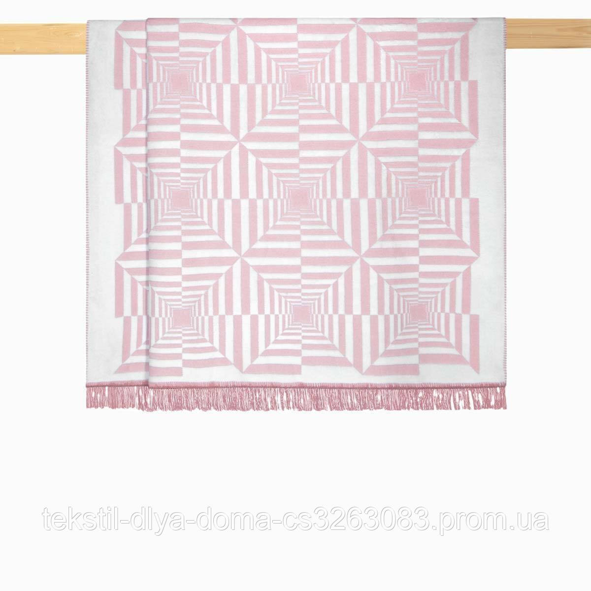 

Плед 200х220 см хлопковый рельефный розовый Nyla Arya AR-TR1006342-pink