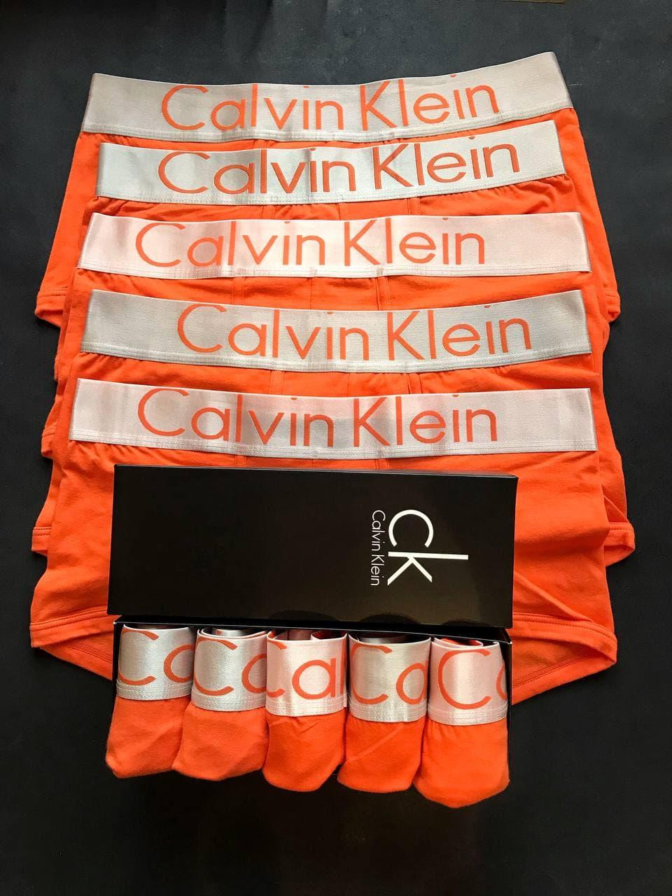 

Мужские трусы Calvin Klein Steel Набор боксеры Келвин Кляйн хлопок шортики 5 штук XL, Оранжевый