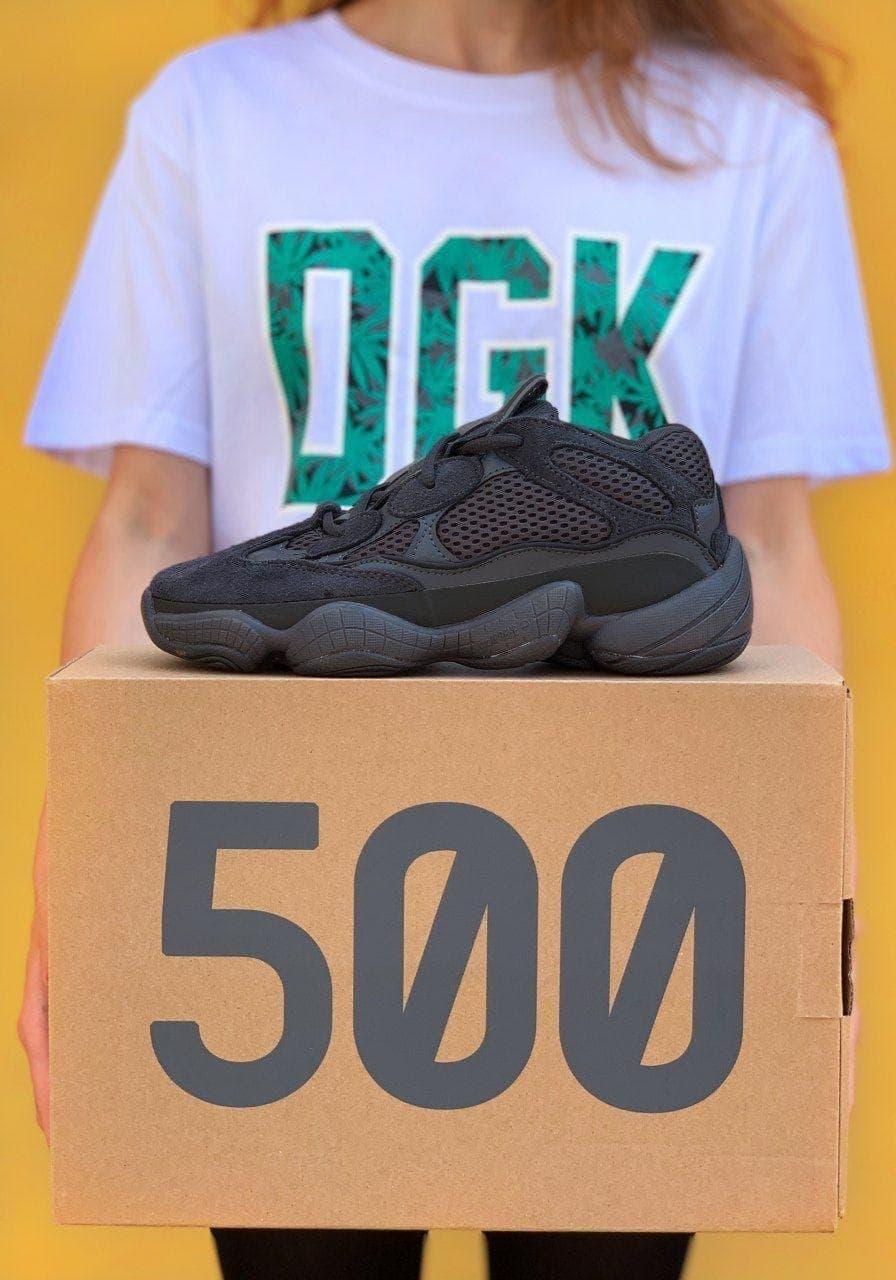 

✔️ Чёрные спортивные кроссовки Adidas Yeezy 500 Mono Black, Черный