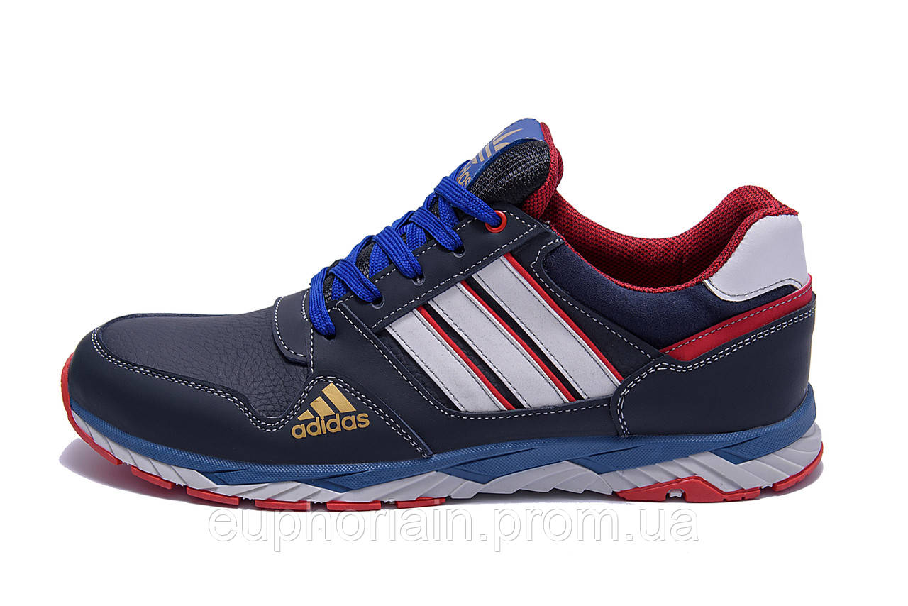 

Мужские кожаные кроссовки Adidas Tech Flex Blue (реплика), Синий
