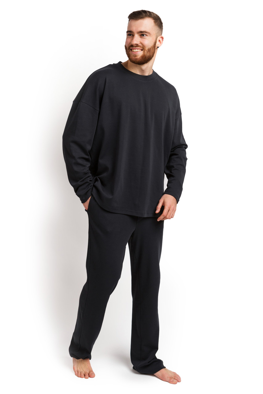 

Пижама мужская (лонгслив и штаны) графитовый M-XL MAN's SET XL