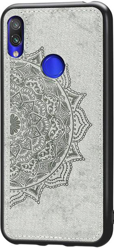 

TPU+Textile чехол Mandala с 3D тиснением для Xiaomi Redmi Note 7 / Note 7 Pro / Note 7s, Серый