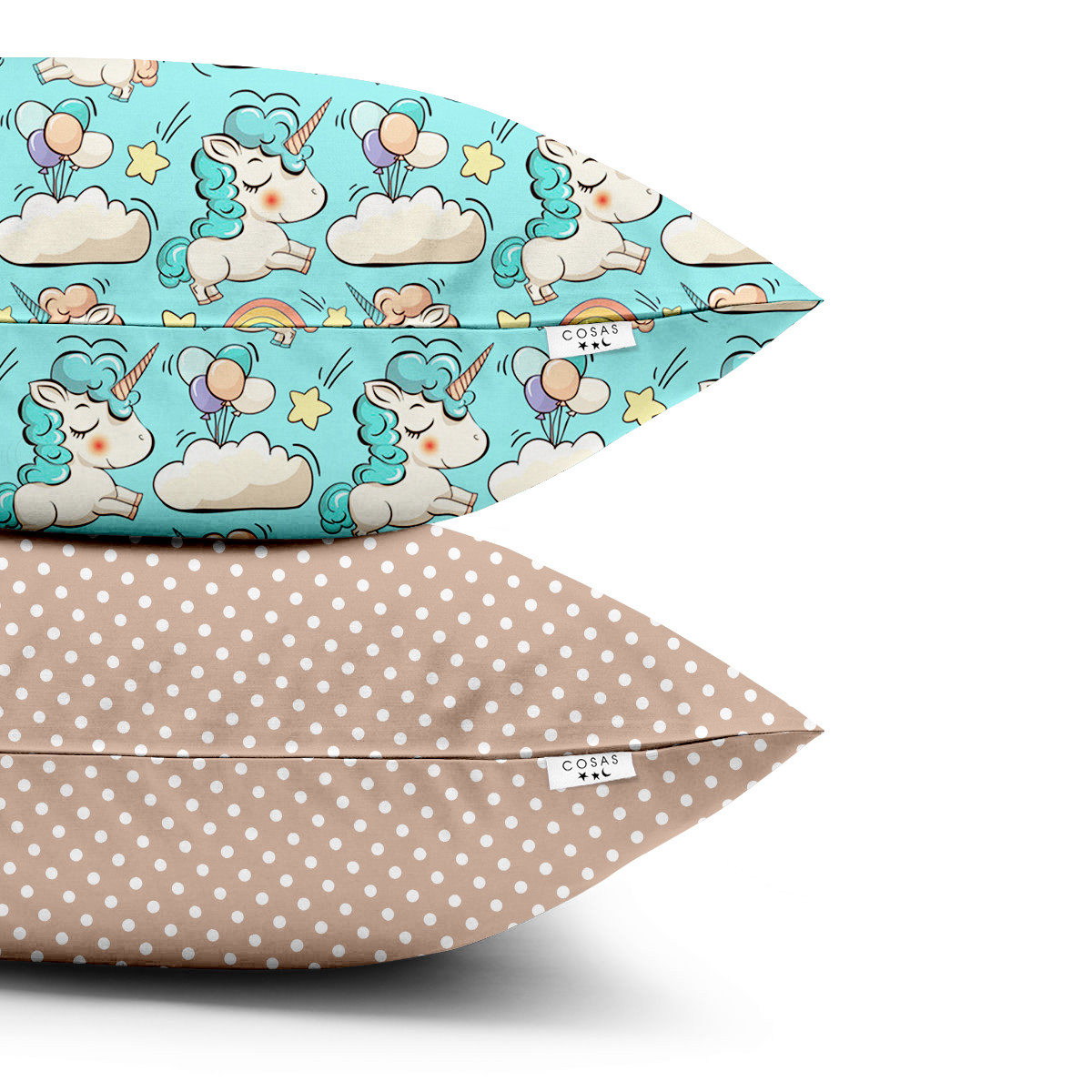 

Наволочки набор UNICORN MINT / DOTS BEIGE