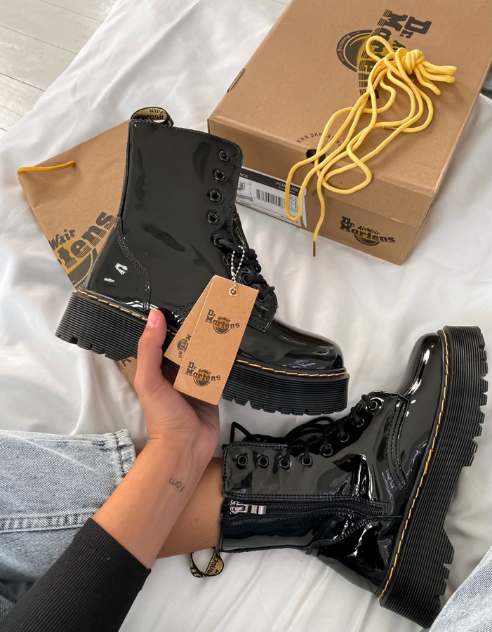 

Женские кожаные ботинки Dr. Martens Jadon Patent Black