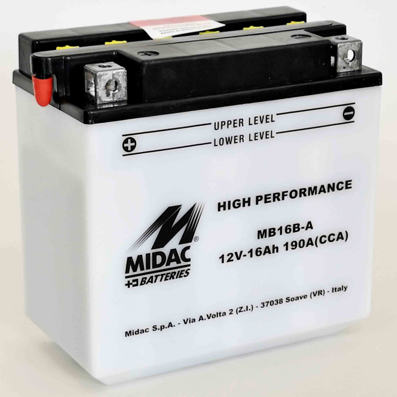 

Аккумулятор мотоциклетный 12V MIDAC MOTO 16 Ач L+ 190A Италия