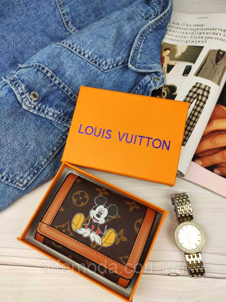 

Маленький кошелек Louis Vuitton (Луи Витон) ЛВ, Коричневый