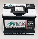 Аккумулятор автомобильный MIDAC  EFB START STOP  6СТ-60 АзЕ ITINERIS 570A Италия, фото 2