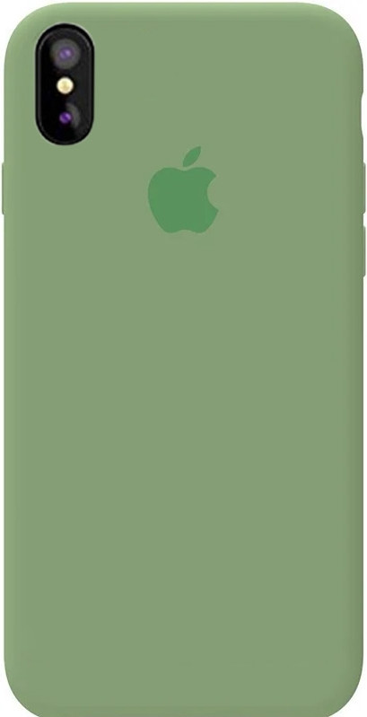 

Чехол Silicone case (A) (с закрытым низом) для Apple iPhone XS Max (6.5"), Зеленый / spearmint