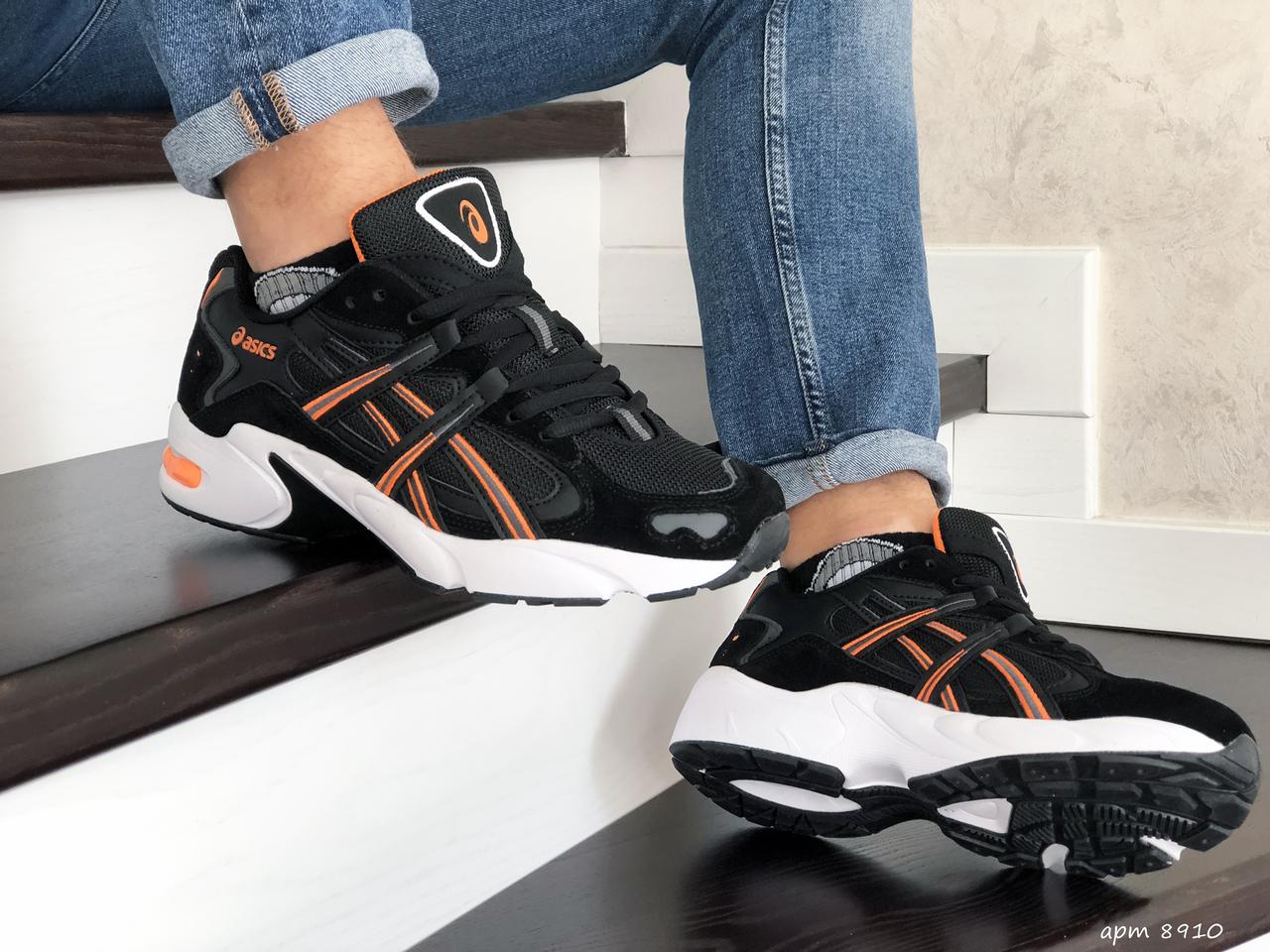 

Мужские кроссовки в стиле Asics, черные с белым 44 (28 см), Черный