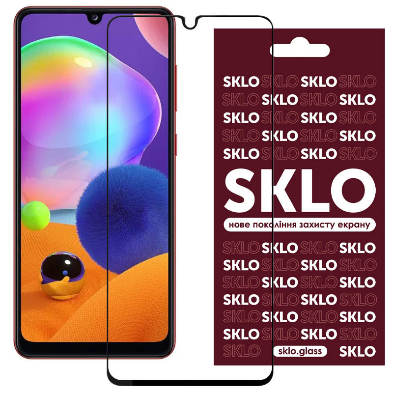 

Защитное стекло SKLO 3D (full glue) для Samsung Galaxy A31, Черный