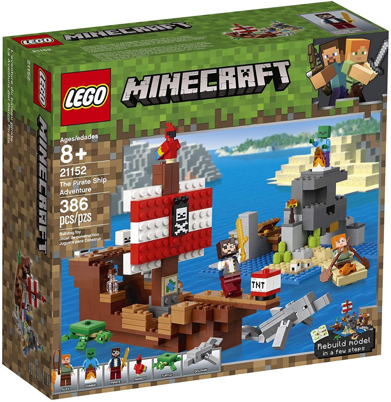 Конструктор LEGO Minecraft 21152 Приключения на пиратском корабле.