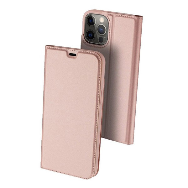 

Чохол-книжка для iPhone 12 Pro Max Dux Ducis з кишенею для візиток Rose Gold