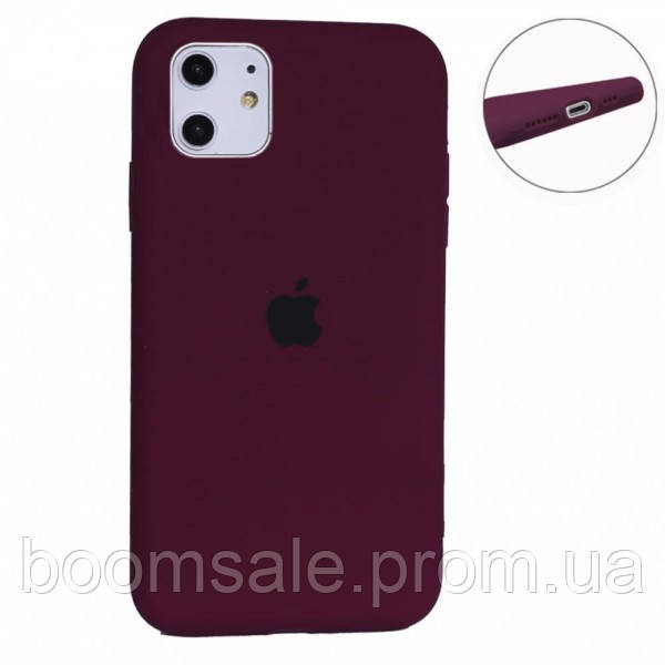 

Чехол для iPhone 11 TTech Original Silicone Series (Full Size) Marsala (52, Бордовый