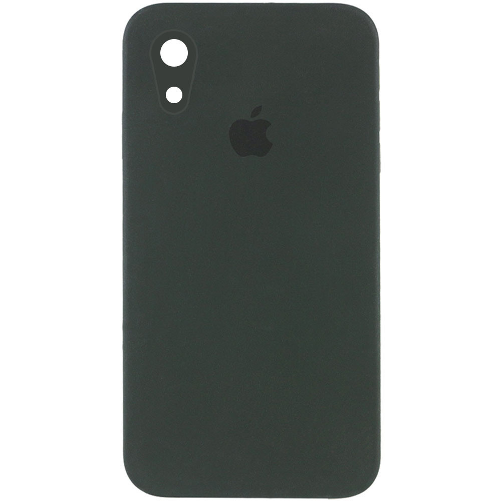 

Чехол Silicone Case Square Full Camera Protective (AA) для Apple iPhone XR (6.1, Зеленый / black green