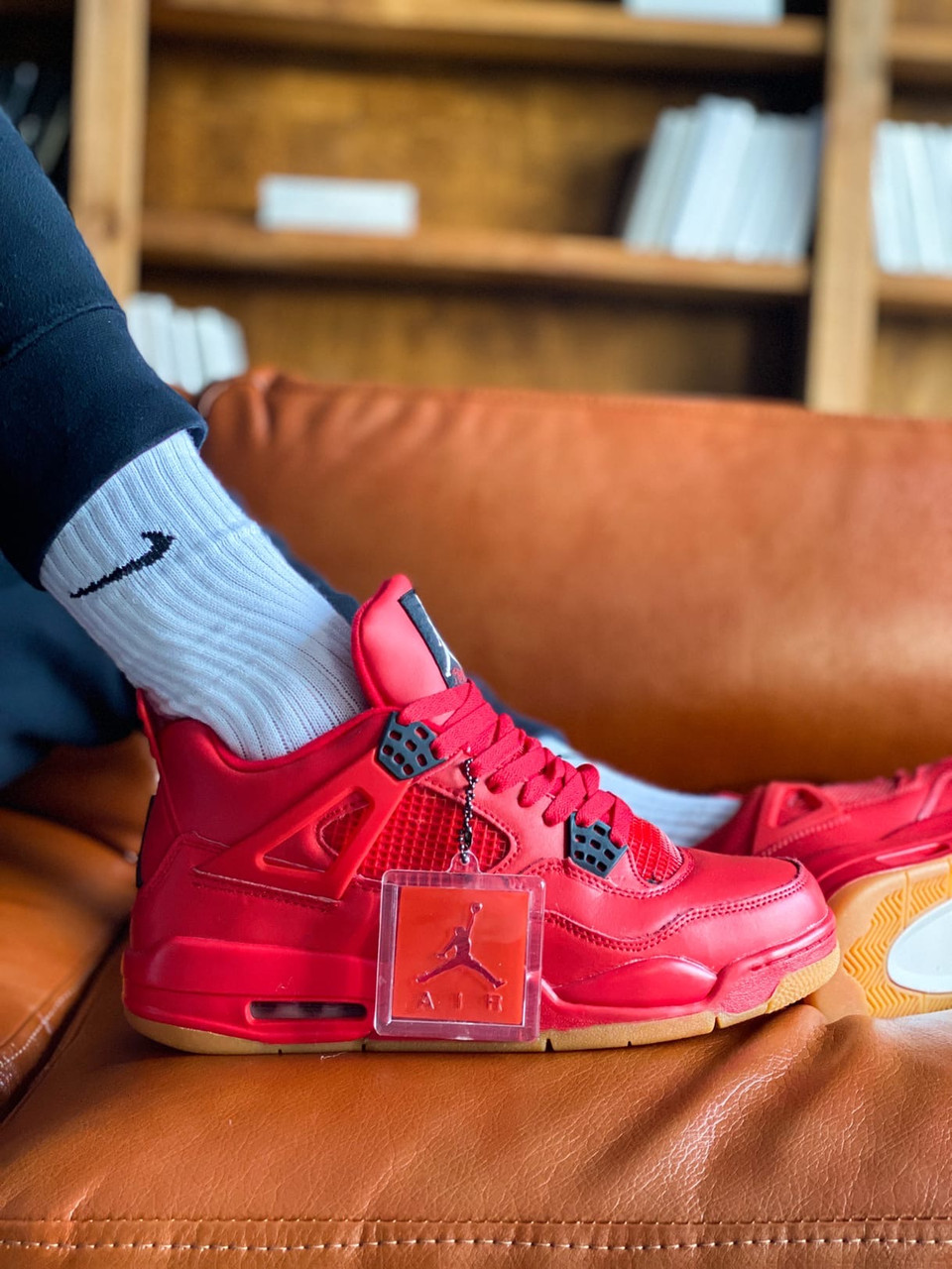 

Кроссовки мужские Nike Air Jordan 4 Red Gum Realese Date, Найк Джордан, натуральная кожа. Код KS-3304 44, Красный