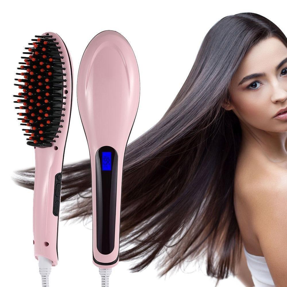 

Распродажа! Электрическая расческа выпрямитель, Fast Hair Straightener HQT-906 Розовая, для выравнивания волос