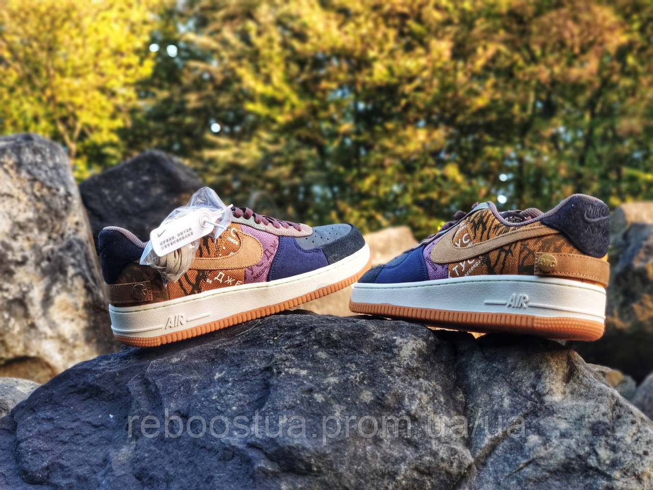 

Air Force x Travis Scott Cactus Jack (Топ качество) Осень-Весна,Жіночі Кросівки, обувь