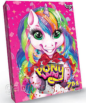 

Креативное творчество "Pony Land 7 в 1" (укр.) игровой набор Пони Ленд - Danko Toys, Разные цвета