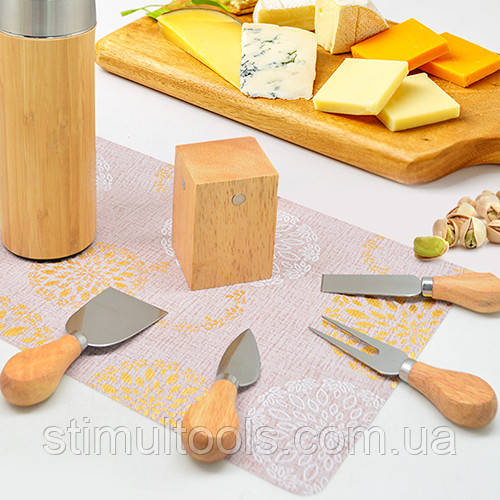 

Набор ножей Stenson для сыра с подставкой 5 предметов 14*6 см