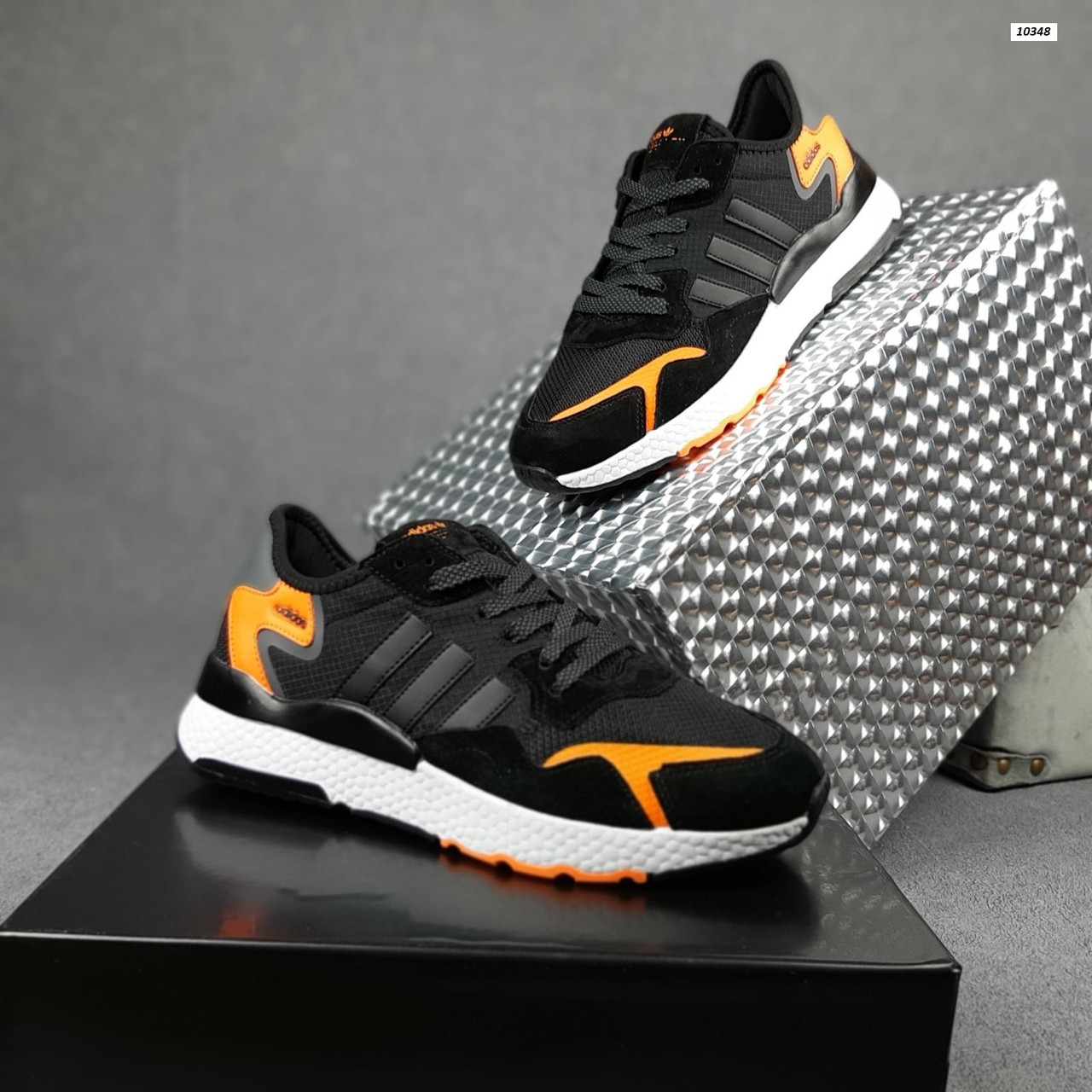 

Мужские кроссовки в стиле Adidas Адидас Nite Jogger, черные с оранжевым 44 (28 см), Черный