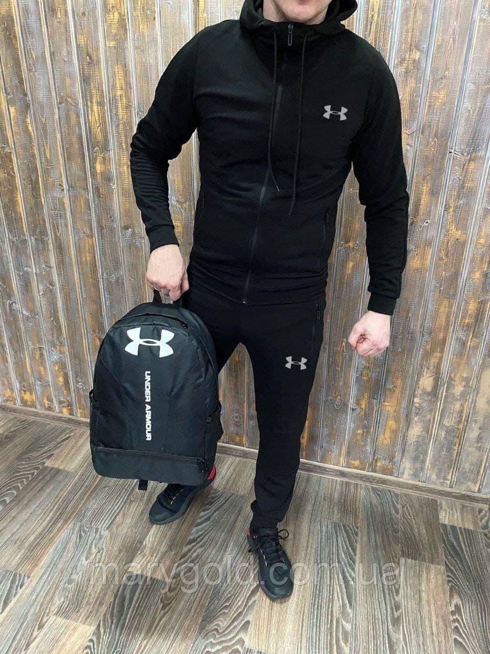 

Мужской спортивный костюм Under Armour. Спортивный костюм весна-осень, Черный