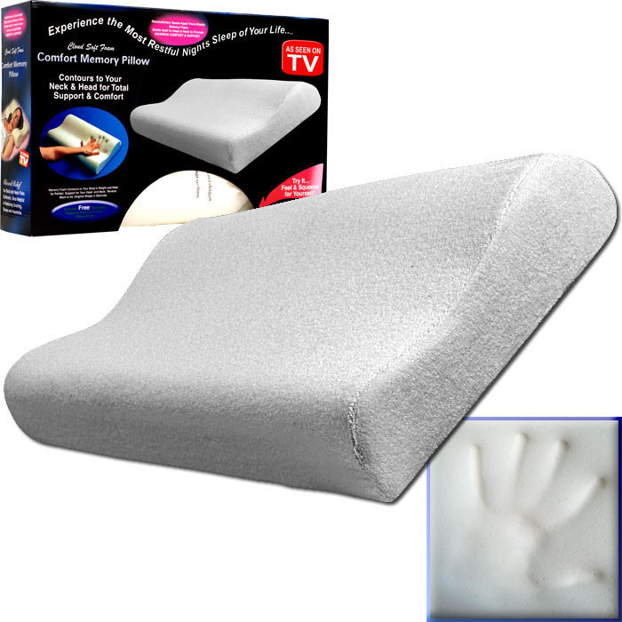 

Ортопедическая подушка с памятью Memory Foam Pillow!Акция, Белый