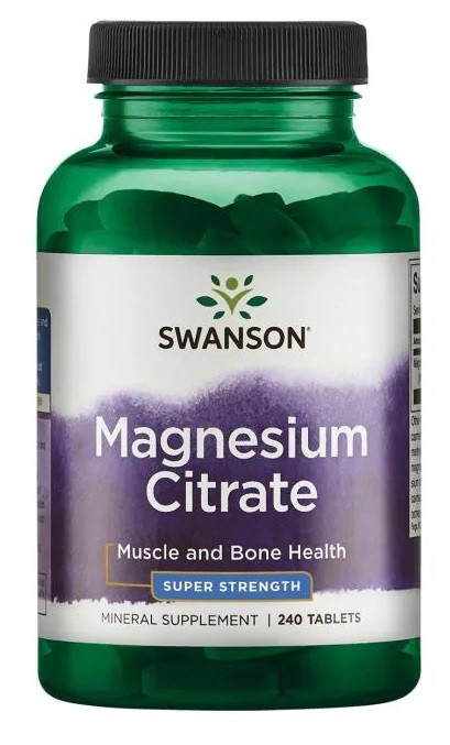 

Магний, цитрат, 240 капс * 112 мг США, Swanson - Magnesium Citrate - Super Strength