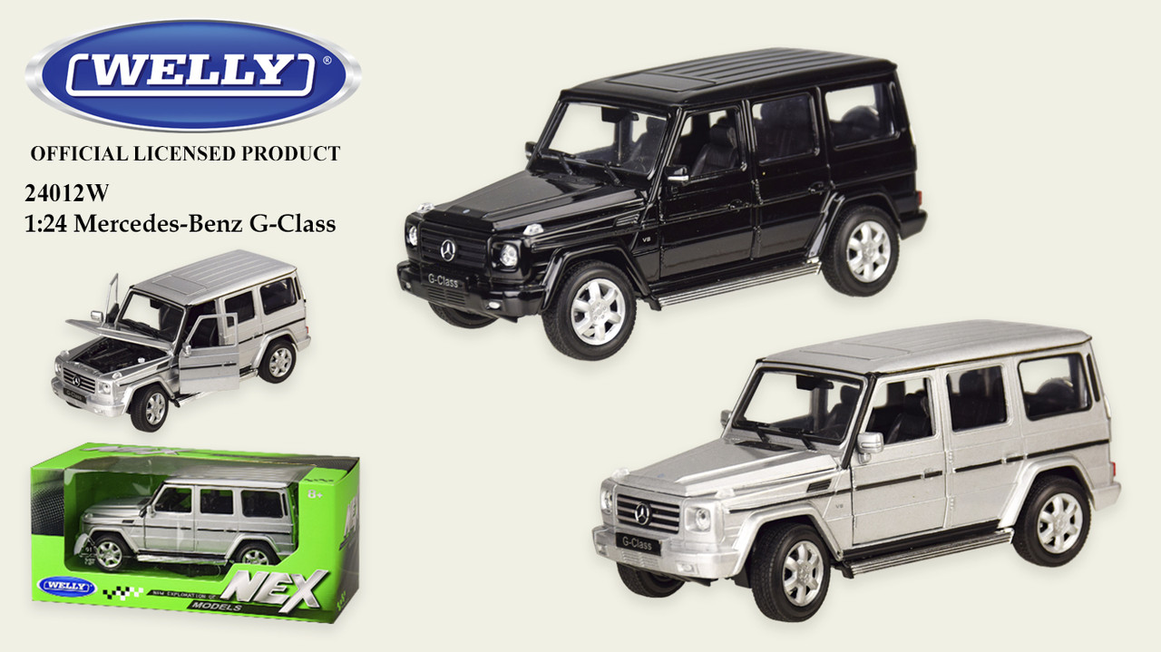 

Машина металева WELLY 1:24 MERCEDES-BENZ G-CLASS 2 види 24012W