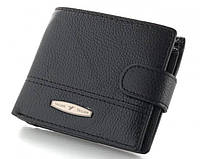 Чоловічий шкіряний гаманець маленький Tailian T-1507 Чорний, фото 1