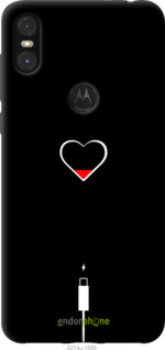 

Чехол на Motorola One Подзарядка сердца "4274u-1589-44506", Черный