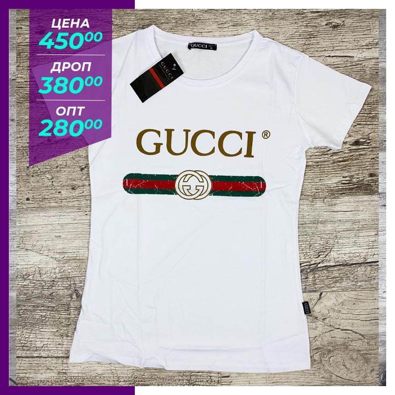 

Женская футболка GUCCI белый. Жіноча футболка GUCCI бiлий.